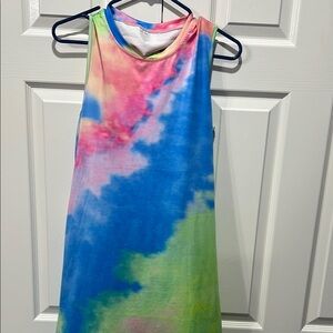 Vibrant Tie-Dye Sleeveless Dress